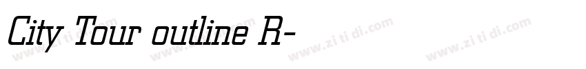 City Tour outline R字体转换